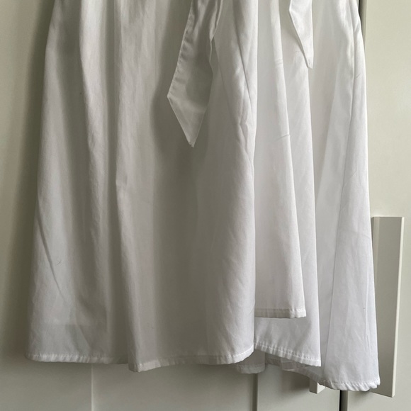 Abercrombie White Mini Puff Sleeve Summer Dress - Picture 5 of 12